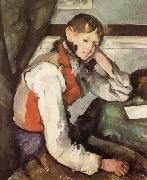Paul Cezanne Garcon au gilet rouge USA oil painting artist